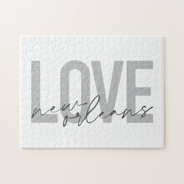 Einfache, urbane, moderne coole Design Liebe New O Puzzle (Horizontal)