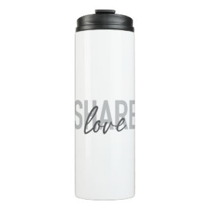 Einfache, urbane, trendige, moderne Art Share Lieb Thermosbecher