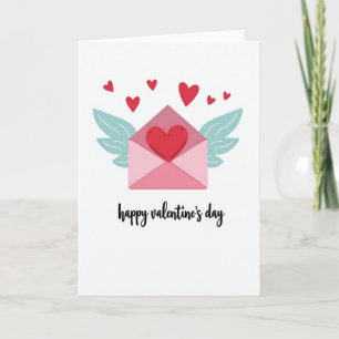 Einfache Valentins-Liebesbriefkarte Karte