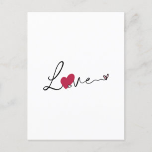 Einfache Valentinstag-Postkarte der Liebe Feiertagspostkarte