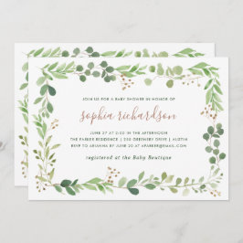 Einfache Vegetation | Babyparty Einladung