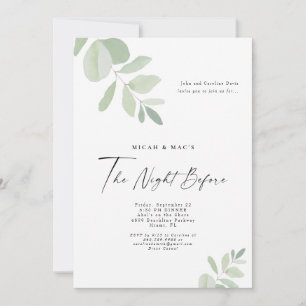 Einfache Vegetation Die Nacht vor dem Abendessen Einladung