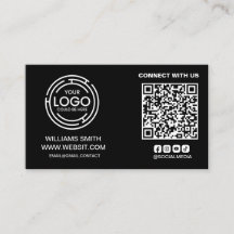 Einfache Verbindung mit dem Qr-Code-Logo für Socia