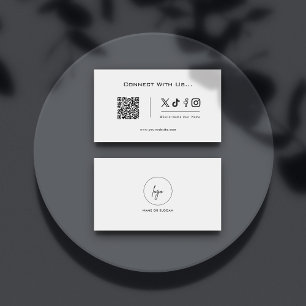 Einfache Verbindung mit dem QR-Logo der Social Med Visitenkarte