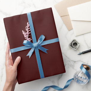 Einfache verbrannte Bordeaux-Farbnuance Geschenkpapier