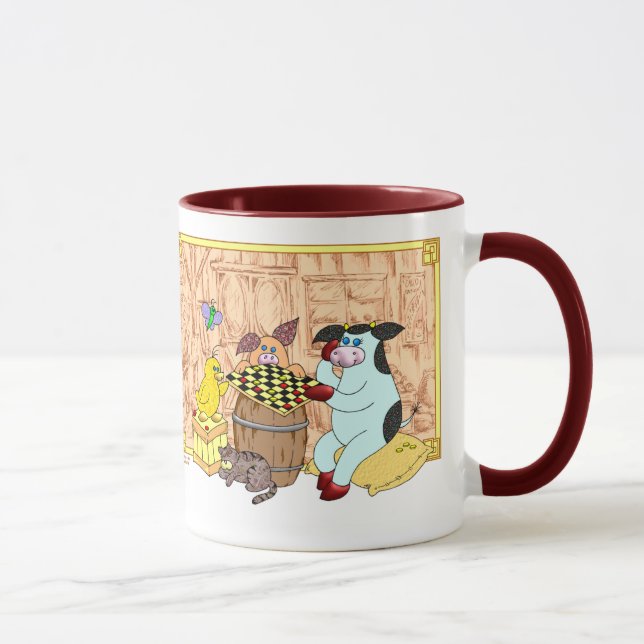 Einfache Vergnügen holen das meiste Glück Tasse (Rechts)