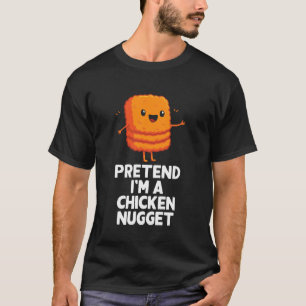 Einfache Verkleidung als Chicken Nugget Kostüm Hal T-Shirt