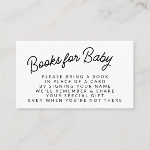 Einfache Verspielte Buchwunsch Baby Shower Begleitkarte