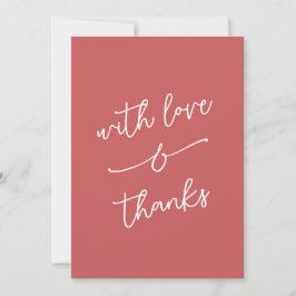 Einfache verspielte Liebe und Dankeschön handschri Dankeskarte