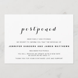 Einfache vertagte Hochzeitsankündigung Einladung