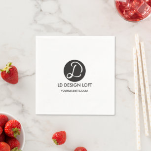 Einfache Verwendung Ihres Logos und Ihrer Website Serviette
