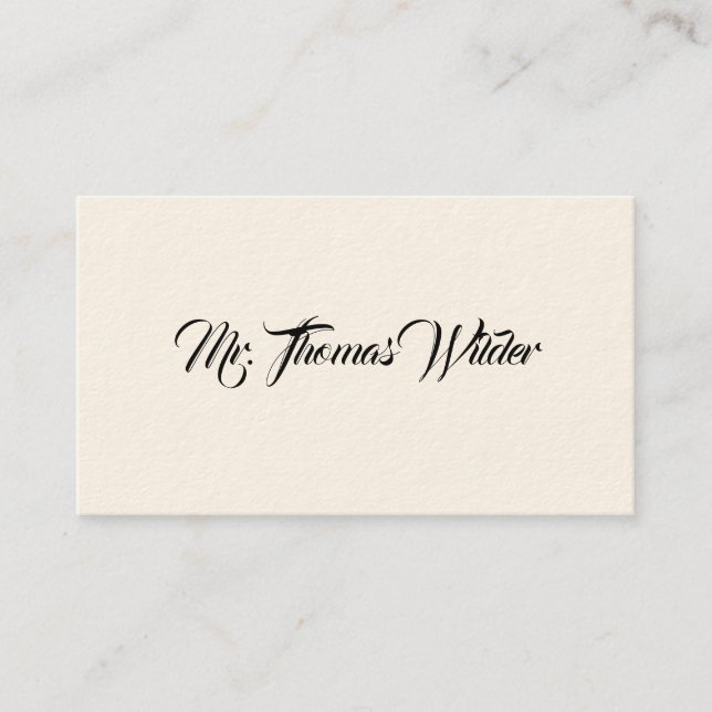 Einfache Viktorianische Calling Cards Telefonnummerkarte (Vorderseite)