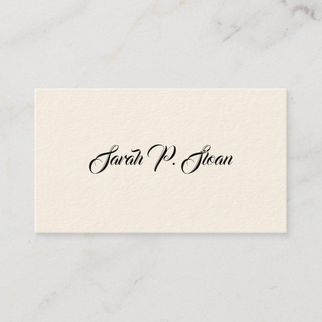 Einfache Viktorianische Calling Cards Telefonnummerkarte (Vorderseite)