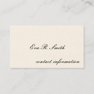 Einfache Viktorianische Calling Cards Telefonnummerkarte