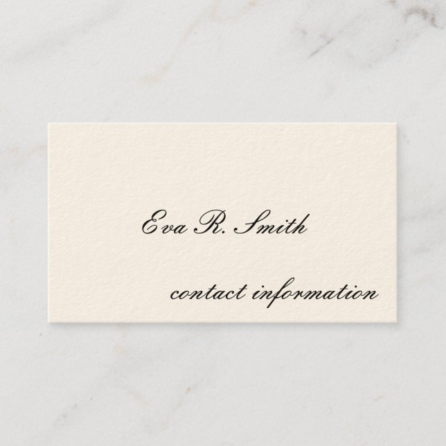 Einfache Viktorianische Calling Cards Telefonnummerkarte (Vorderseite)