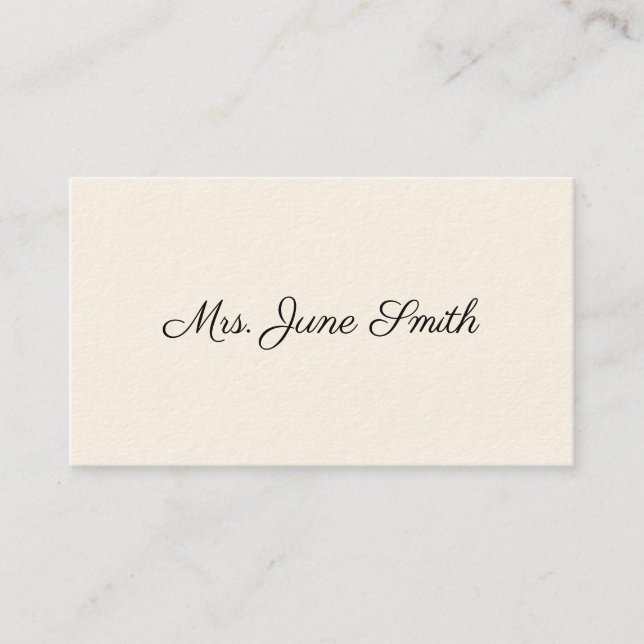 Einfache Viktorianische Calling Cards Telefonnummerkarte (Vorderseite)