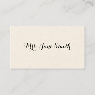 Einfache Viktorianische Calling Cards Telefonnummerkarte