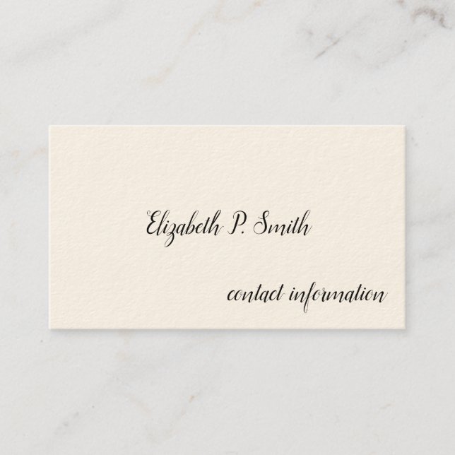 Einfache Viktorianische Calling Cards Telefonnummerkarte (Vorderseite)