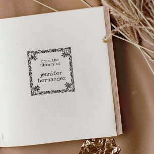 Einfache Vintage Blume aus der Bibliothek von Gummistempel