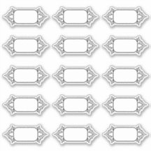 Einfache Vintage Grenzübergangskochetiketten