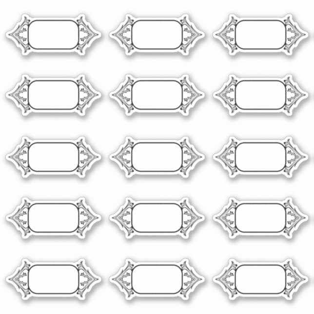Einfache Vintage Grenzübergangskochetiketten Aufkleber (Vorderseite)