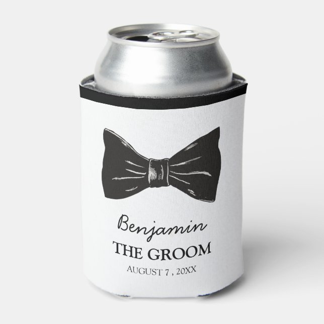 Einfache Vintage Groom-Hochzeit Dosenkühler (Kanne Vorderseite)