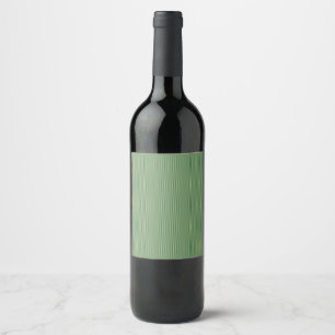 Einfache Vintage Olive Sage Grüne Streifen Weinetikett