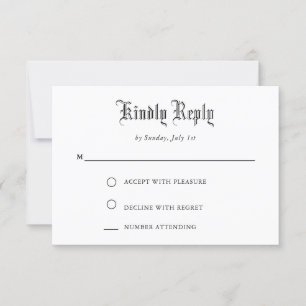 Einfache Vintage RSVP-Karte RSVP Karte