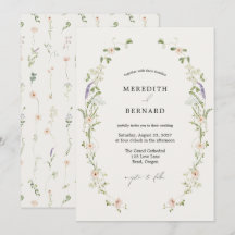Einfache Vintage-Rustikal-Wildblumen-Hochzeit