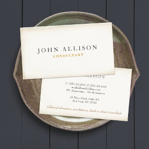 Einfache Vintage Unternehmer Rustikale Ältere Herr Visitenkarte