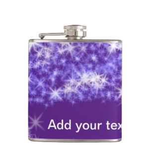 Einfache violette Glitter-Sterne fügen Sie Ihren T Flachmann