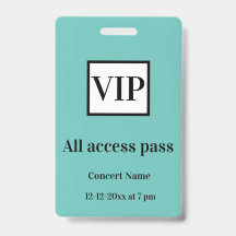 einfache vip alle access pass Konzertnamen besetzt