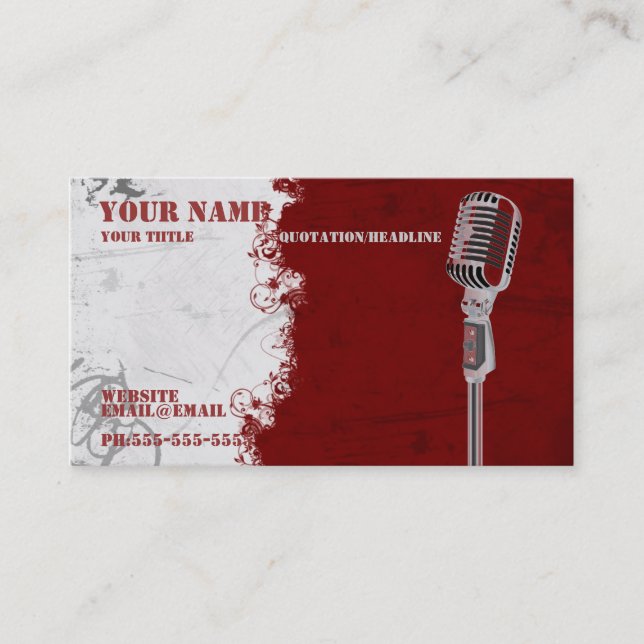 Einfache Visitenkarte (Vorderseite)