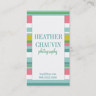 Einfache Visitenkarte der bunten Streifen