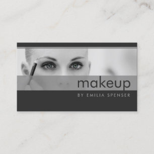 Einfache Visitenkarte für Gray Tones-Make-up-Kün