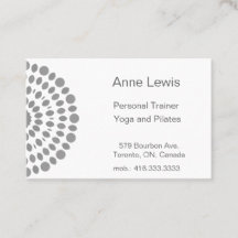 Einfache Visitenkarte für Pilates- oder Yogalehrer