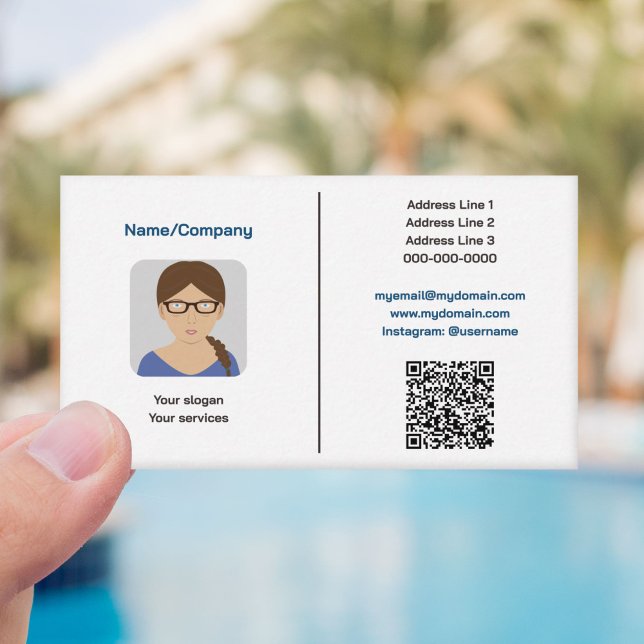 Einfache Visitenkarte mit Foto (Simple Business Card with Photo)