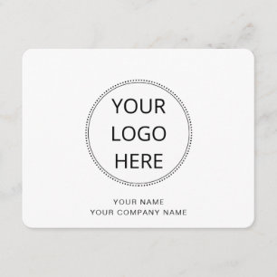 Einfache Visitenkarte mit Logo Mitteilungskarte
