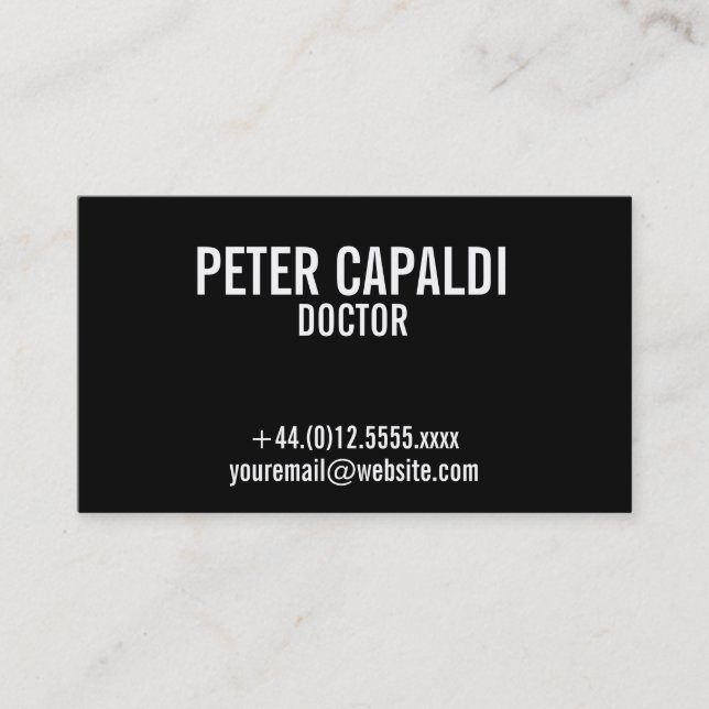 Einfache Visitenkarte mit QR Code (Vorderseite)