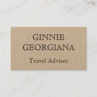 Einfache Visitenkarte mit Vintage-Look für Reisebe
