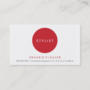 EINFACHE VISITENKARTE:: mutiges Stellenrot Visitenkarte