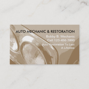 Einfache Visitenkarten für Auto-Restauration Visitenkarte