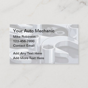 Einfache Visitenkarten für Automechaniker Visitenkarte