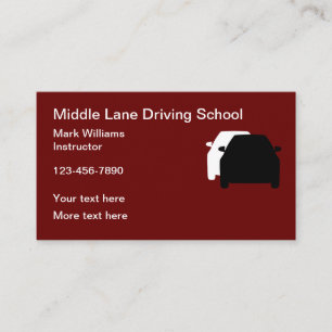 Einfache Visitenkarten für das Fahren in der Schul Visitenkarte