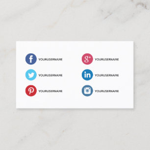 Einfache Visitenkarten für Experten für soziale Me Visitenkarte