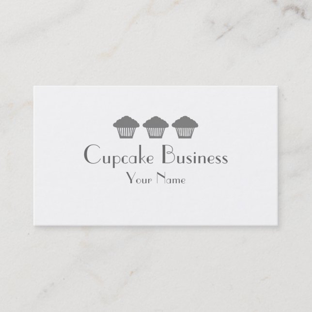 Einfache Visitenkarten für graue Kuchen Visitenkarte (Vorderseite)