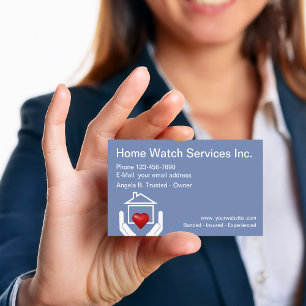 Einfache Visitenkarten für Home Watch Services Visitenkarte