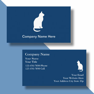 Einfache Visitenkarten für Katzen Visitenkarte