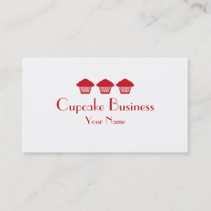 Einfache Visitenkarten für rote Kuchen Visitenkarte