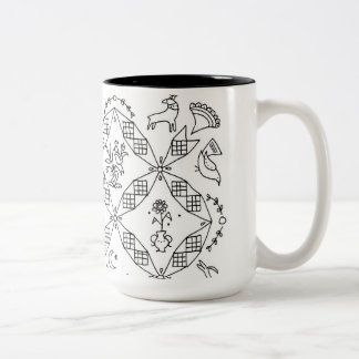 Einfache Völker - Block Sarahs Fielke des Monats Zweifarbige Tasse